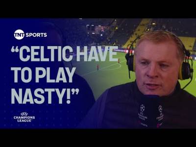 Rory Hamilton and Neil Lennon react after Celtic’s disappointing 7-1 loss to Dortmund