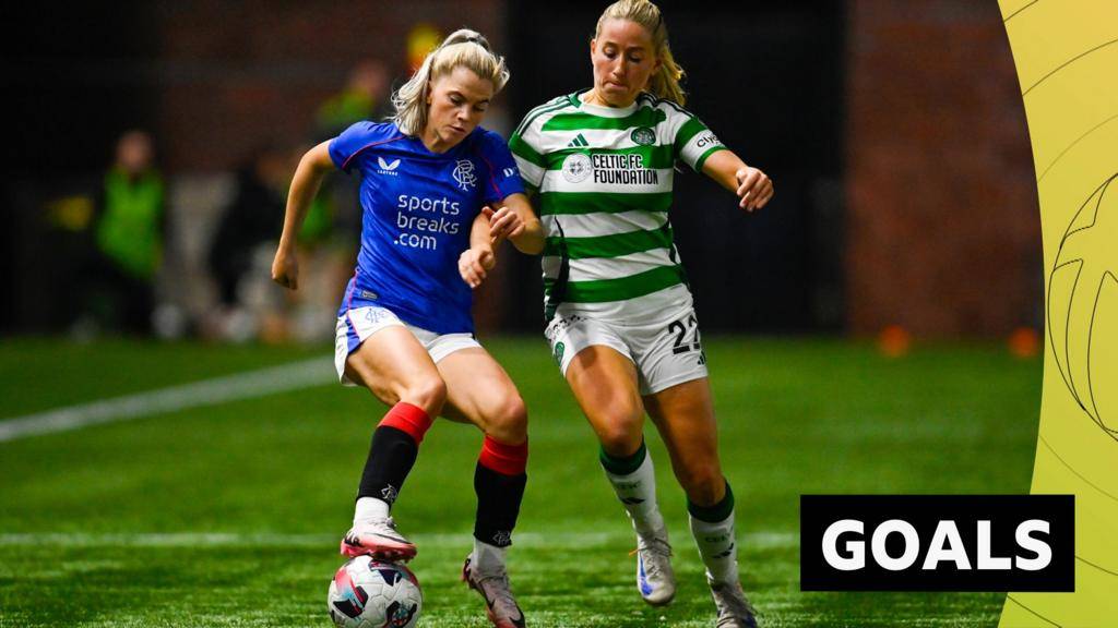 Watch as Rangers and Celtic share four goals in derby