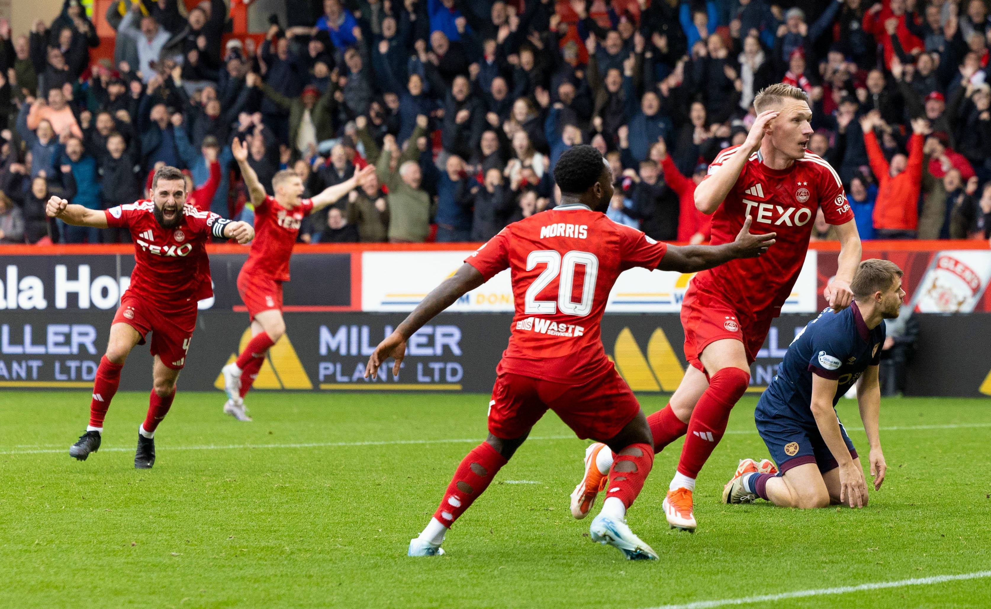 Free-wheeling Aberdeen survive Hearts test as Duk’s redemption day &ndash; but Celtic-sized roadblock looms