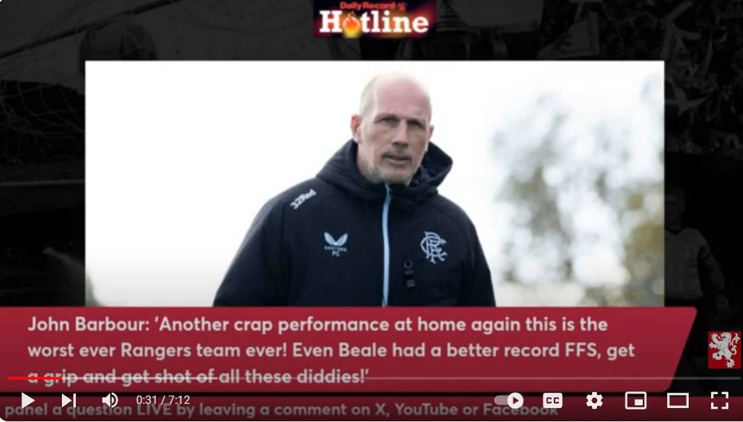 â€˜Clement must goâ€™ â€˜Worst win rate than Bealeâ€™ â€˜Clement is simply not the manâ€™ Daily Record turns on Ibrox boss