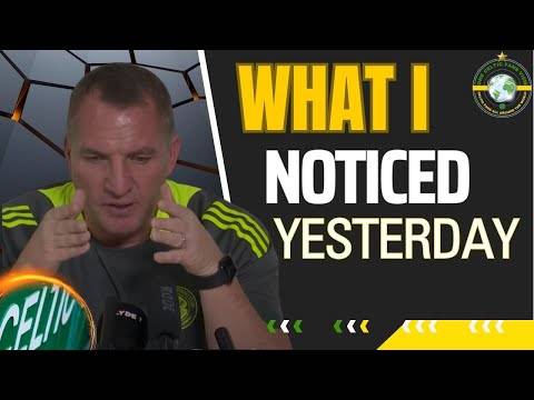 Celtic Manager talked about this yesterday