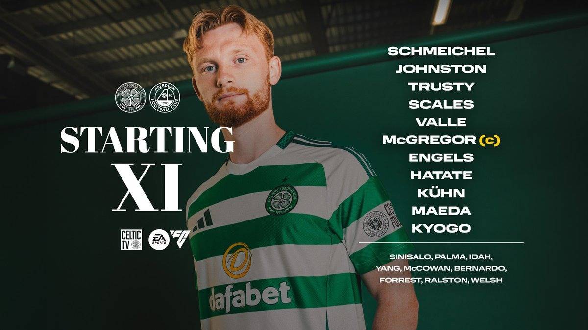 Celtic Team News â€“ No CCV, Hatate preferred to Bernardo