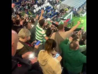 Celtic fans away Atalanta V Celtic 0-0