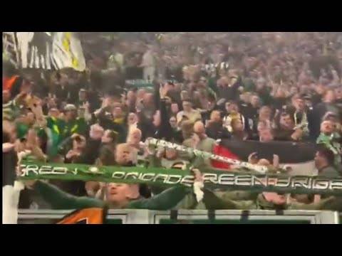 Epic Scenes &ndash; Full Celtic Away End Buzzing At Full Time Atalanta 0-0 Draw