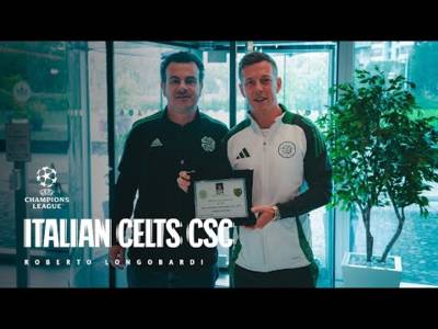 Italian Celts CSC | Callum McGregor is presented with the Italian Celts Player of the Season award!