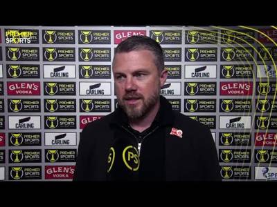 Aberdeen manager Jimmy Thelin reacts to Premier Sports Cup Semi-Final loss to Celtic