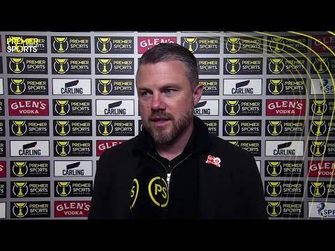 Aberdeen manager Jimmy Thelin reacts to Premier Sports Cup Semi-Final loss to Celtic