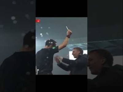 Brendan Rodgers Yellow Card Kicking Ball Away #celticfc #aberdeenfc #celtic #scottishfootball #spfl