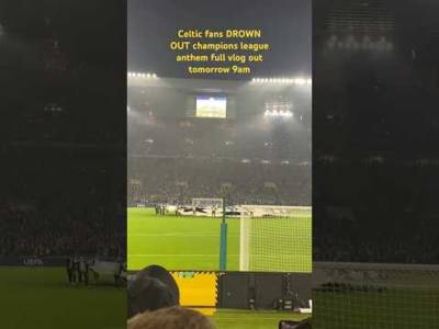 ðŸ˜®ðŸ‘ðŸ€ Celtic fans DROWN OUT champions league anthem | 3-1 v rb leipzig #celticfc #celticfans #ucl