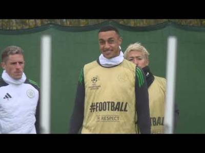 WATCH Celtic in training, ahead of tonight’s Champions League match vs RB Leipzig