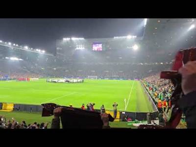 Celtic fans drown out the UEFA Champions League song once again v RB Leipzig🍀💚