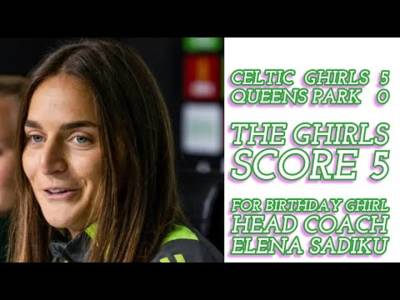 CELTIC FC WOMEN 5 Queens Park Women 0: CELTIC GHIRLS Go 2 Points Off Top in SWPL