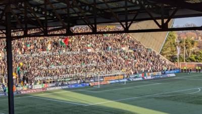 Celtic fans protest during minuteâ€™s silence at Rugby Park