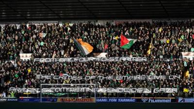 Celtic supporters boo during minute’s silence before Remembrance Day match at Kilmarnock – cutting gesture short after just NINE seconds and forcing Sky Sports to apologise