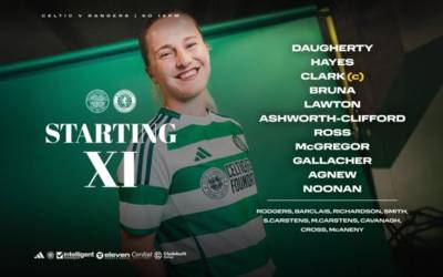 Teamâ€™s Up â€“ Ireland stars Hayes and Noonan start against the Rangers