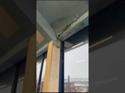 The Rangers stadium is falling down