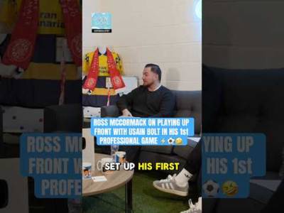 PLAYING UP FRONT WITH USAIN BOLT | McCORMACK ON PLAYING w/ WORLDâ€™S FASTEST MAN #football #usainbolt