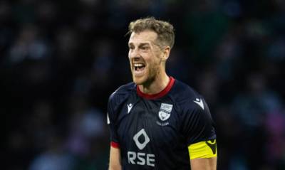 Ross Countyâ€™s Jordan White wants improved display against Rangers following 5-0 loss against Celtic