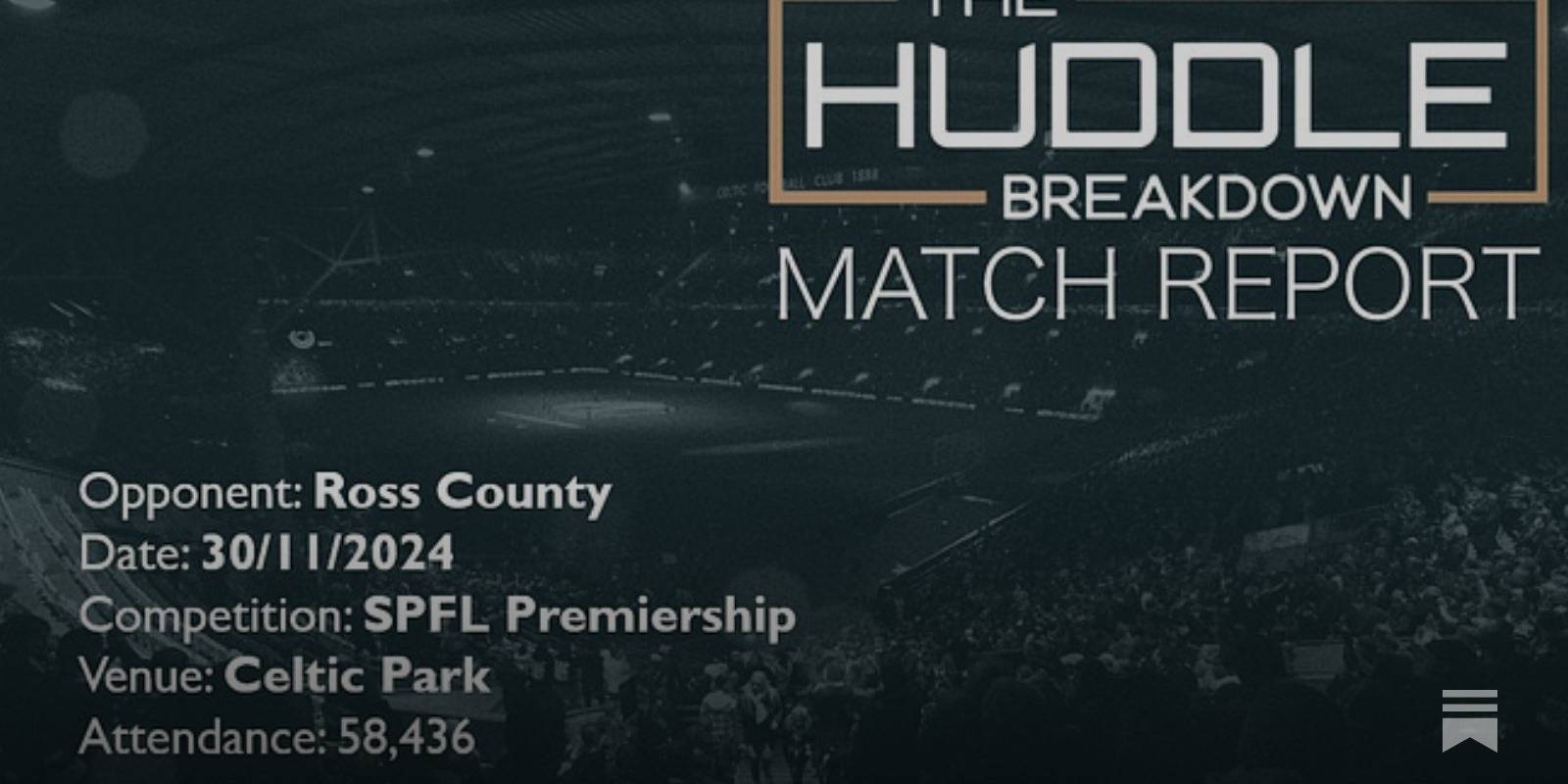 Celtic 5, Ross County 0 &ndash; 30th November, 2024