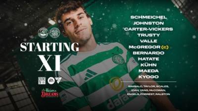 Teamâ€™s Up â€“ Bernardo and Valle start, Kyogo leads the line