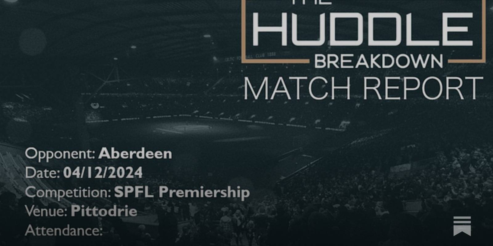 Aberdeen 0, Celtic 1 &ndash; 4th December, 2024