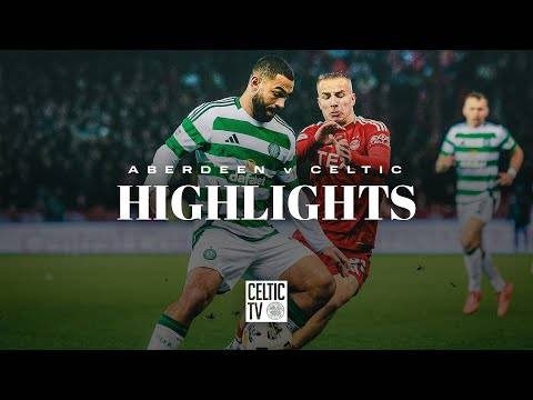 Highlights | Aberdeen 0-1 Celtic | Reo Hatate has the Hoops winning in the rain