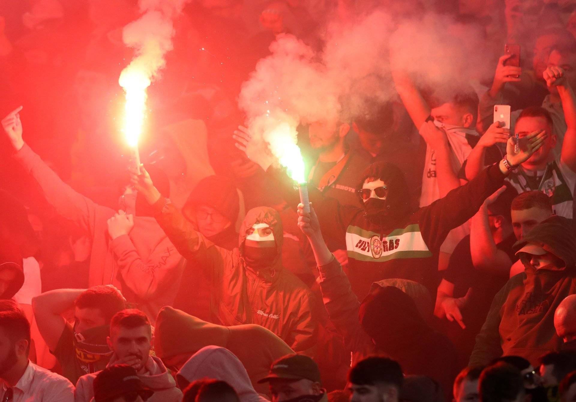 Michael Stewart involved in heated debate with Tom English over Celtic and Rangers pyro charge