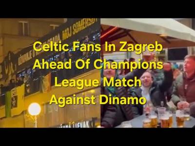 Celtic Fans In Zagreb Ahead Of Champions League Match Against Dinamo