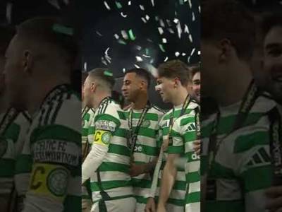 Celebrations at Hampden after Glasgow Celtic win the 2024/25 #PremierSportsCup! ðŸ†