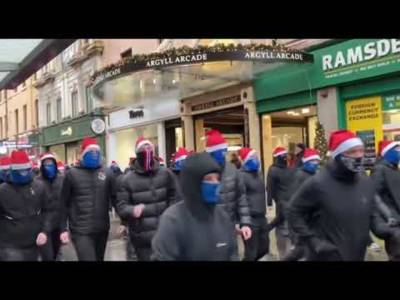 Celtic V Rangers fans Santa Dash 2024