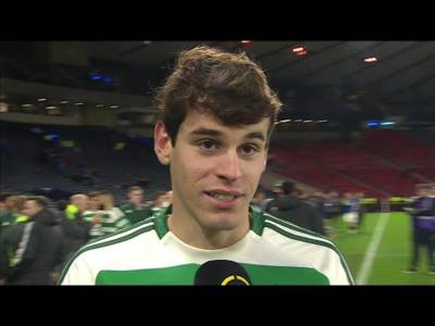 Paulo Bernardo speaks after Celtic win the Premier Sports Cup on penalties
