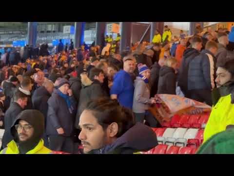 Rangers Fans Kick Off after Celtic Win Another Trophy!!!!