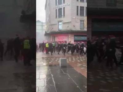 Union Bears Running From Green Brigade #celticfc #rangersfc #spfl #Ultras #football #celticfans