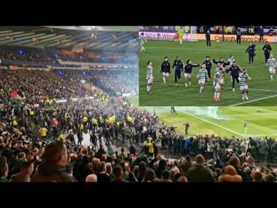All The Mayhem After Celtic Win Penalty Shoot Out Against Rangers