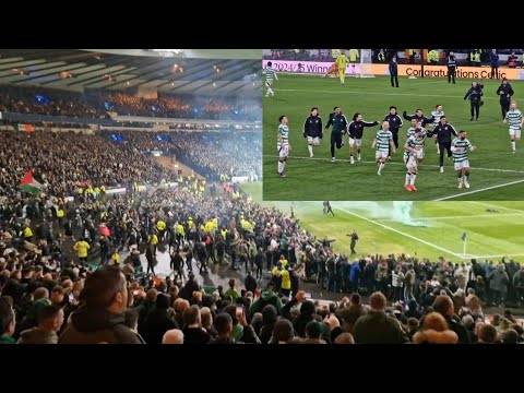 All The Mayhem After Celtic Win Penalty Shoot Out Against Rangers
