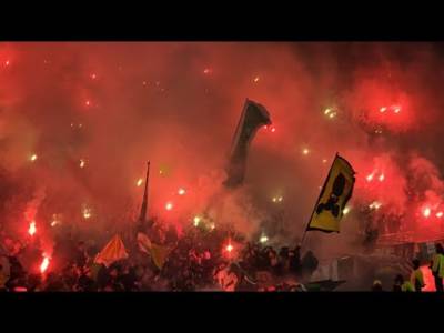 Green Brigade Pyro Show Celtic vs Rangers League Cup Final | All Angles