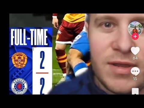 A Rangers Fan Meltdown After 2-2 Draw With Motherwell And Go 14 Points Behind Celtic