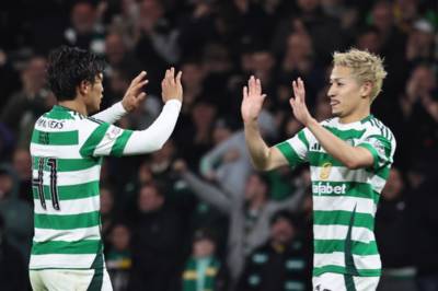 Daizen Maeda reacts to Celticâ€™s win over St Johnstone