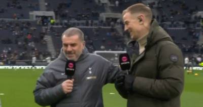 Ange and Joe Hart share Celtic love in as Tottenham boss lets guard down live on air