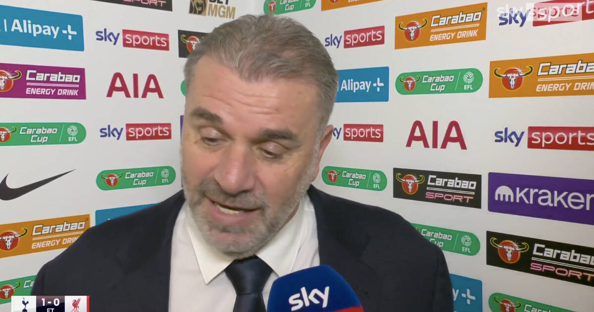 Ange Postecoglou shuts down ‘mocking’ Sky Sports interviewer after Tottenham trophy jab