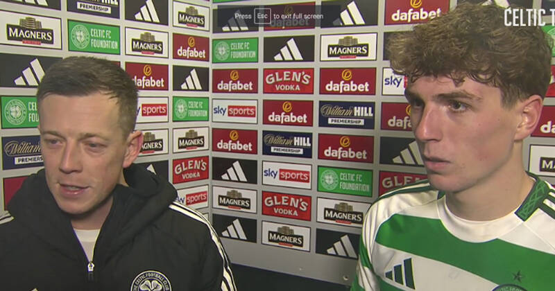 Callum McGregor in hilarious Arne Engels noise up as smirking Celtic captain delivers MOTM award theory