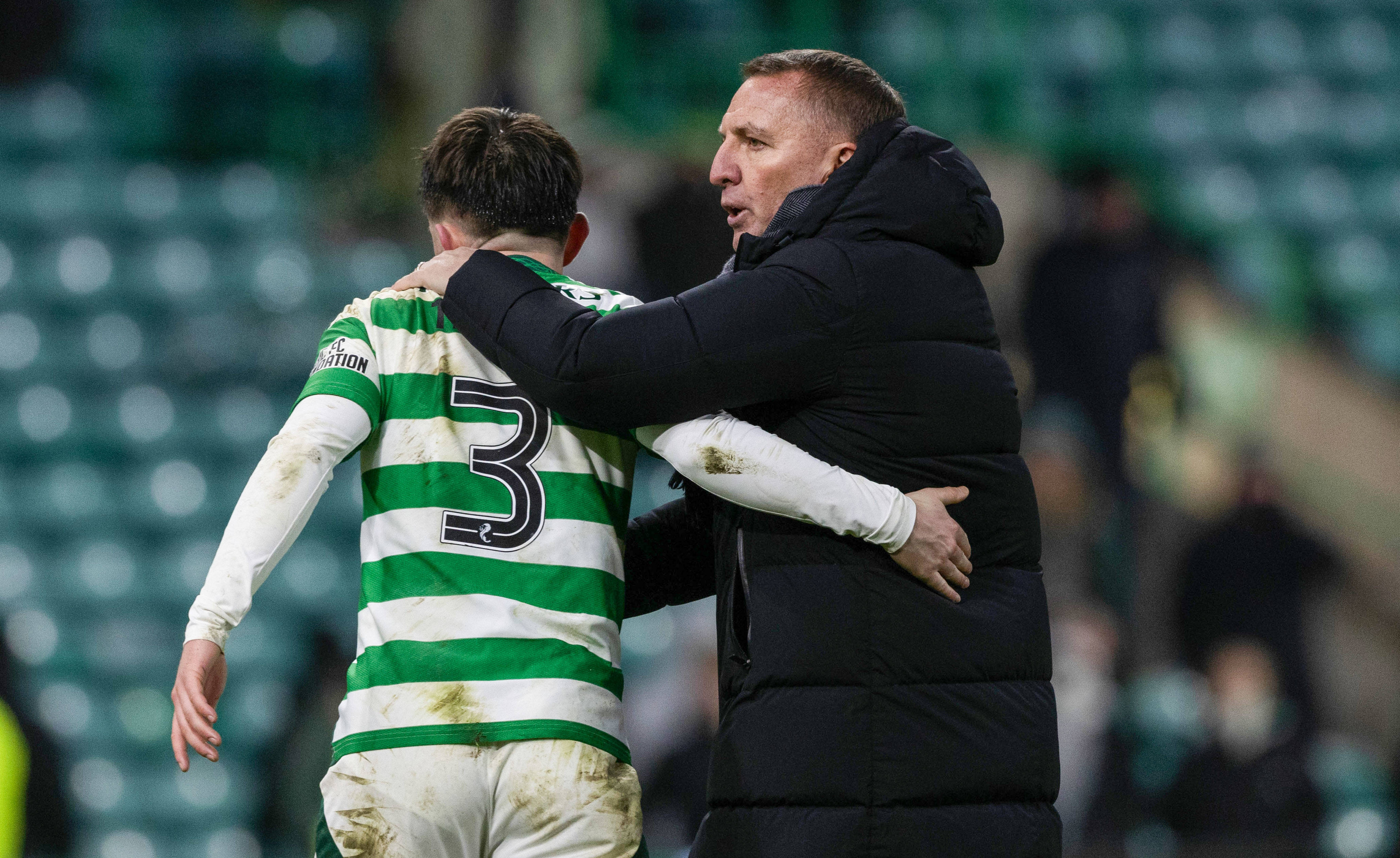 Brendan Rodgers responds to Celtic fan chants with kit man quip and addresses Greg Taylor reaction
