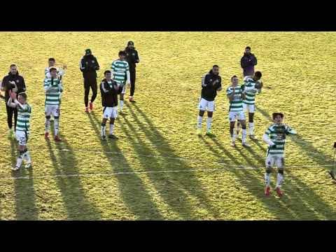 CELTIC FANS CELEBRATING AFTER GETTING THE 3 POINTS (ROSS COUNTY v CELTIC 1-4 )