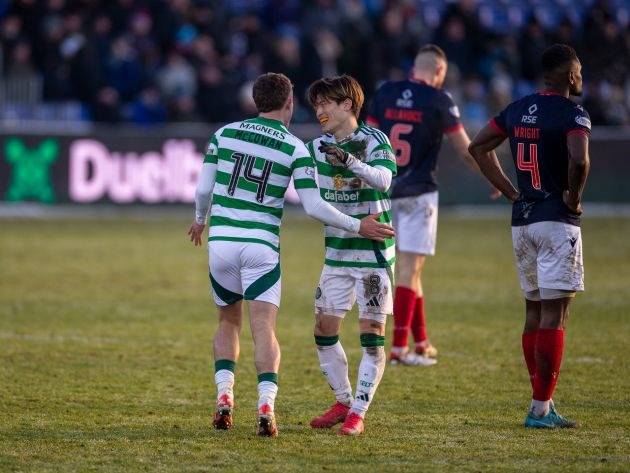 “I don’t know if he’s celebrating more or not, I’m not reading too much into that,” Calmac on Kyogo