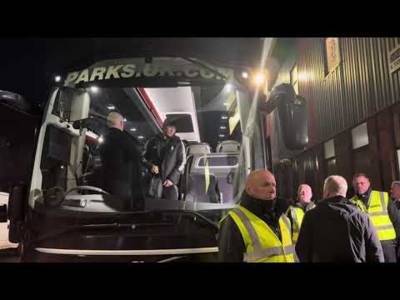 Celtic Team Bus Arriving Before the Dundee V Celtic Game!!!