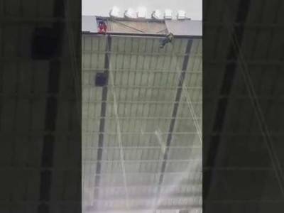 Celtic Park Roof Being Repaired #stormeowyn #celtic #celticfc #football #spfl #celticpark