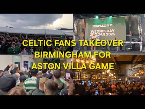 Celtic Fans Takeover Birmingham For Aston Villa Champions League Game