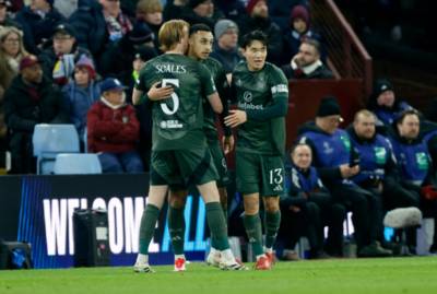 Celtic player ratings vs Aston Villa, one gets 9/10 as the Bhoys battle bravely in the Champions League