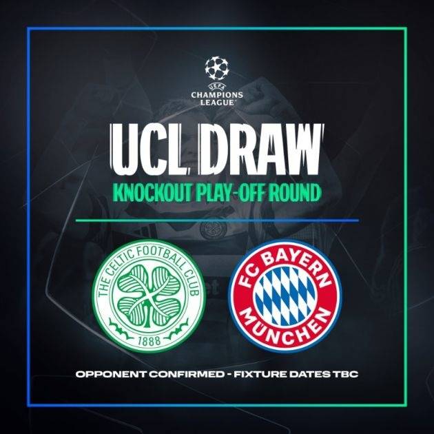 Celtic drawn against Bayern Munich in Champions League play-offs