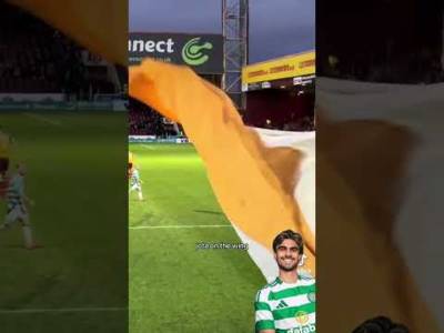 CELTIC FANS SINGING JOTA ON THE WING AFTER HE SCORED AGAINST MOTHERWELL Via Jack Gormley #jota #cfc